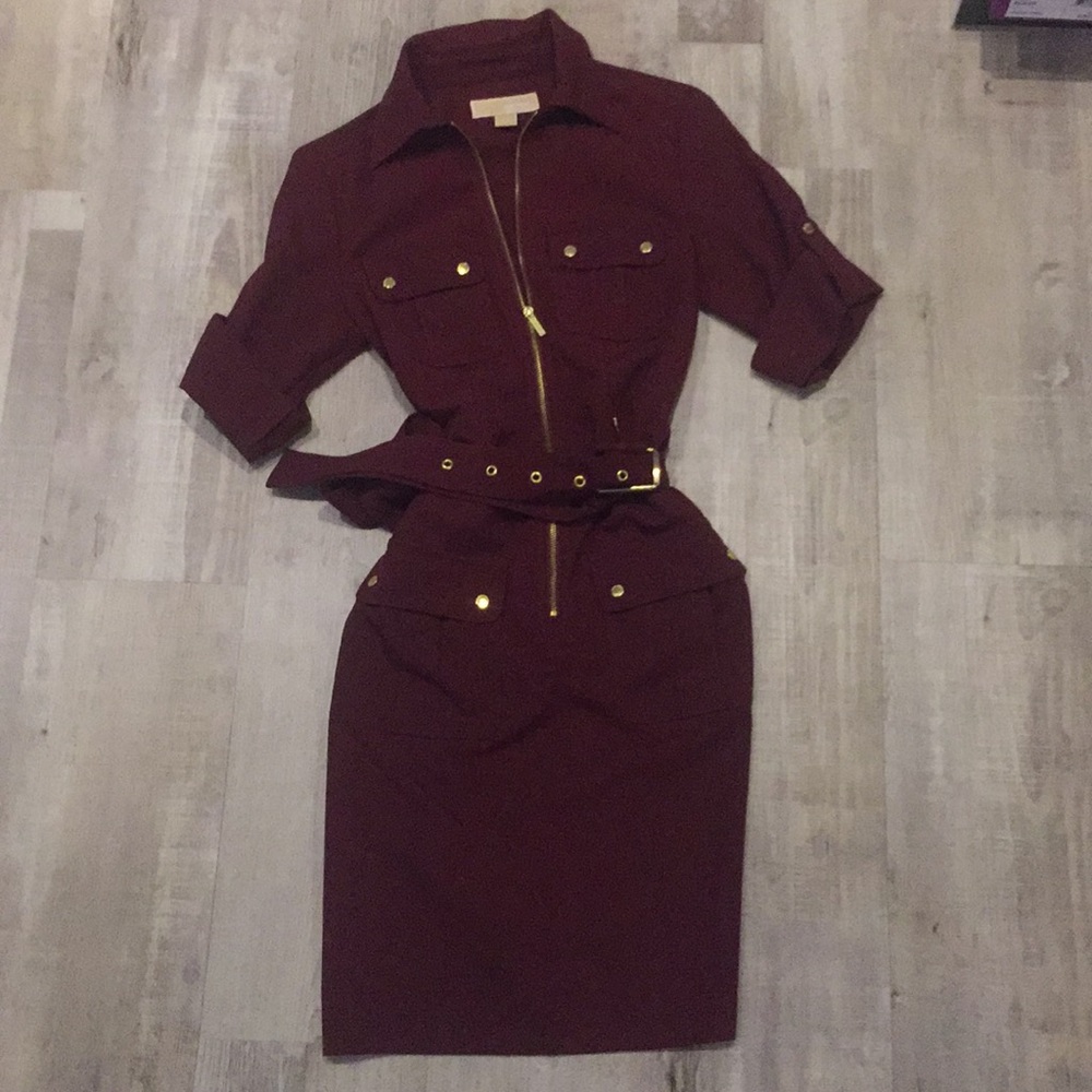 GORGEOUS MICHAEL KORS MAROON DRESS